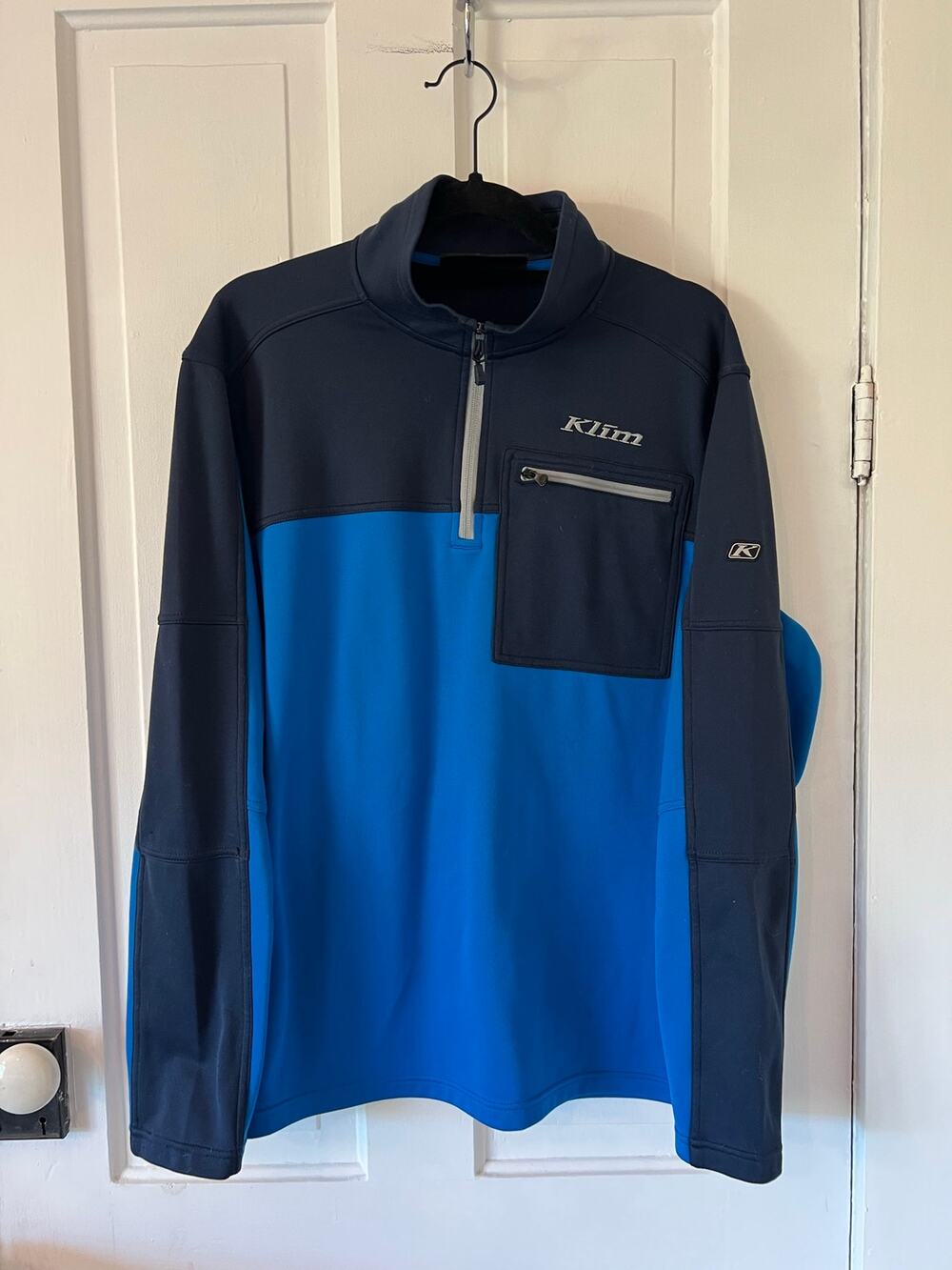 Klim men's large glacier 1/4 zip pullover fleece shirt sweater snowmobile layer